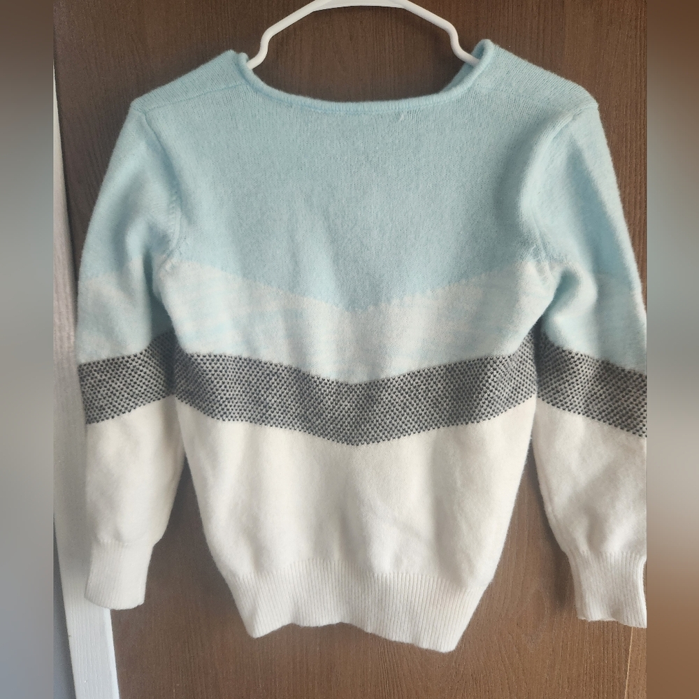 Blue and White Sweater - Picture 3 of 3